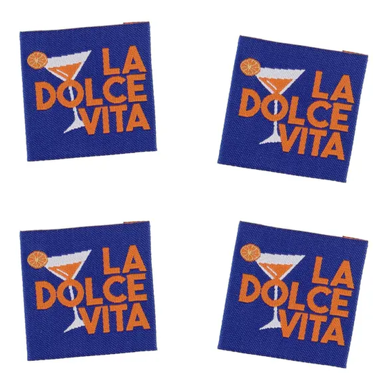 Bunte Bohin Webetiketten mit Sprüchen zum Aufnähen für selbstgenähte Taschen und Accessoires