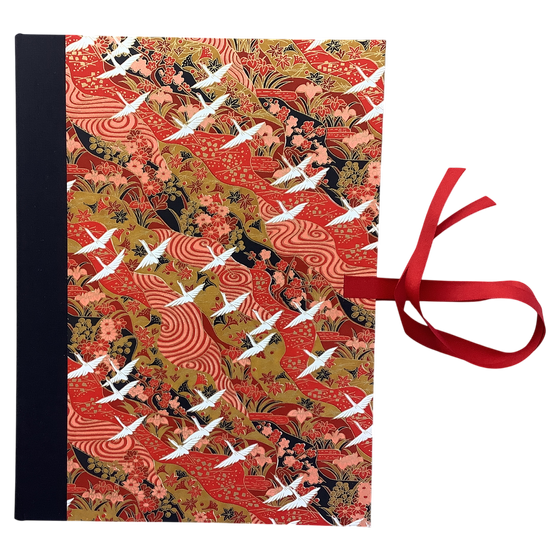 Sammelmappe - Kraniche, Chiyogami (Japan)