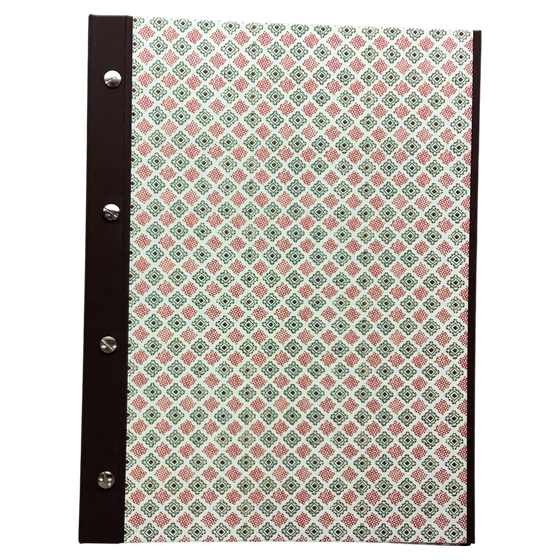 Schraubmappe - Geometrisch, Italienisches Buntpapier