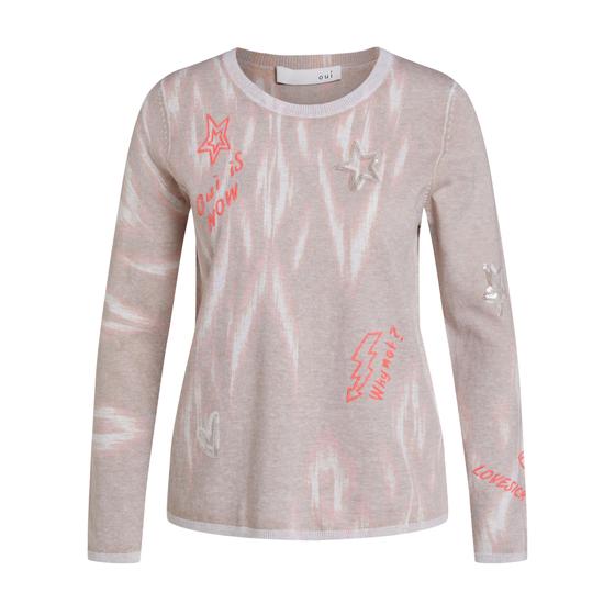 OUI Pullover mit Applikationen
