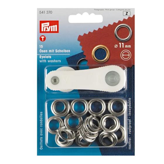 Ösen mit Scheiben 11mm silber 541370