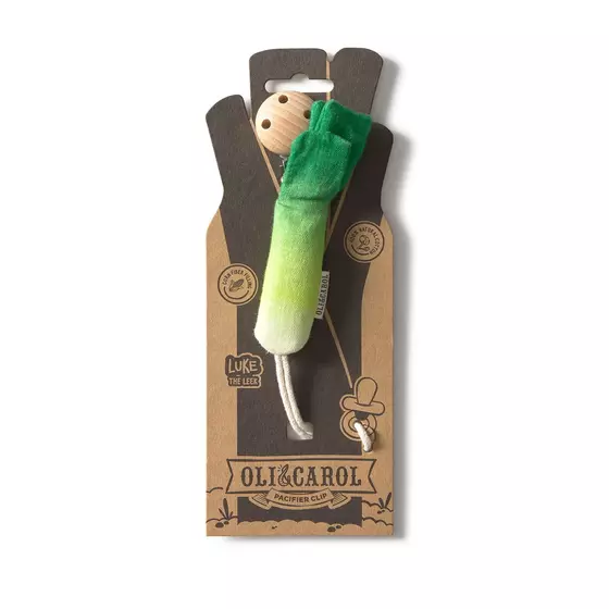 Oli&Carol Pacifier Clip Luke the Leek
