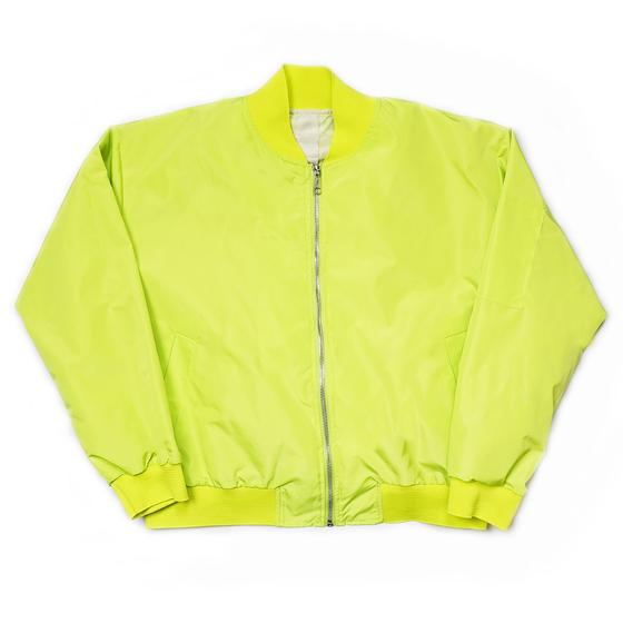 goldmarie Blouson Jacke LOVE PEACE MOIN  - neon gelb 