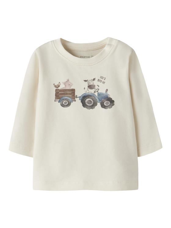 Name It Langarmshirt Farmleben Antique White