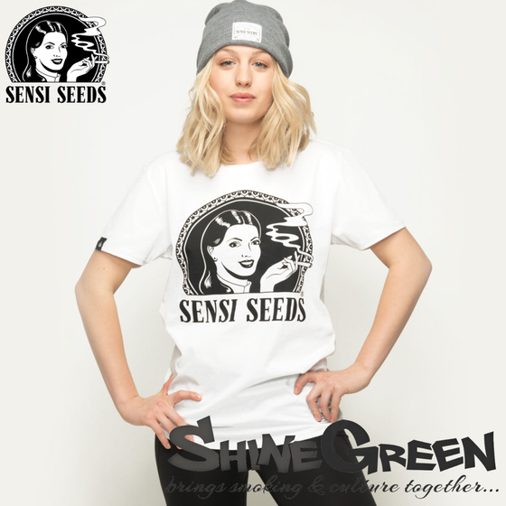 T-Shirt, Sensi Seeds® ,Original Logo, Weiß, Promo 1