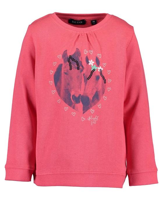 Sweatshirt "Pferd", reine Baumwolle, pink