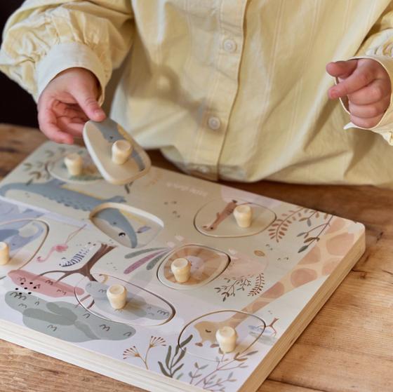 Little Dutch Geräusche Puzzle Safari Friends Grün