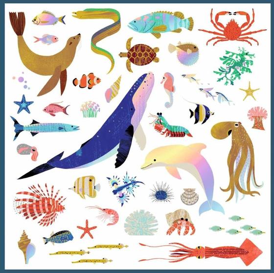 Djeco Sticker Metallic Ozean