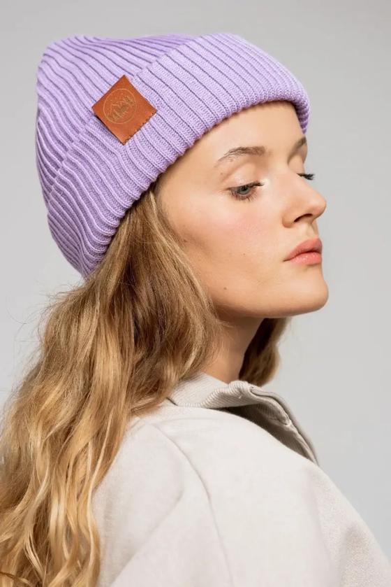 Hat warm thick, Violett 100% Baumwolle