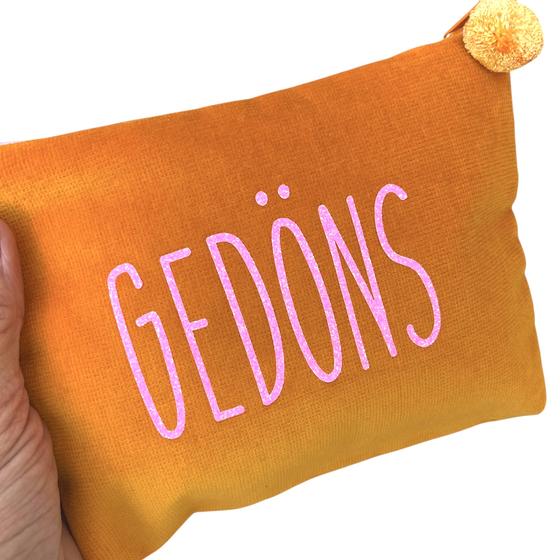 Frau Heidelberg Kosmetiktasche M orange NEON rosa GEDÖNS