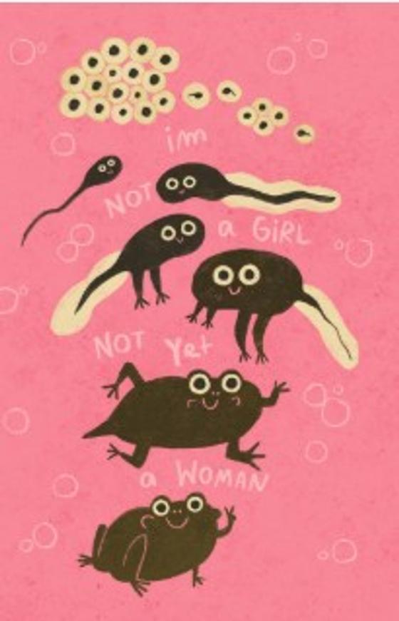 Postkarte Girl Woman von Slinga Illustration