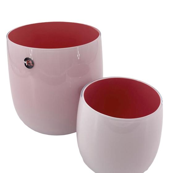 Mel Vase "Happy Spring" mittel koralle