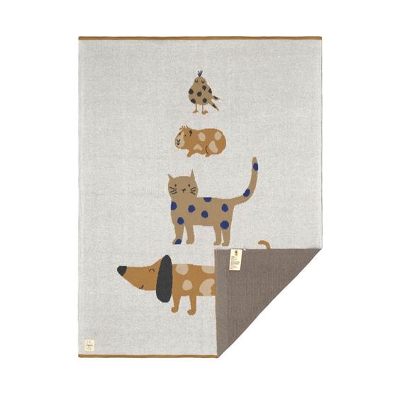 Lässig Babydecke Bio Baumwolle Royal Blau