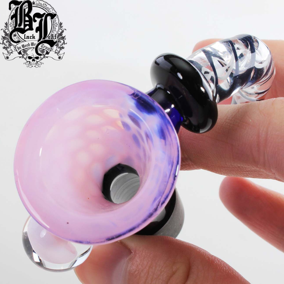 Glaskopf, Black Leaf®, Glaskunst - Rosa, 18er