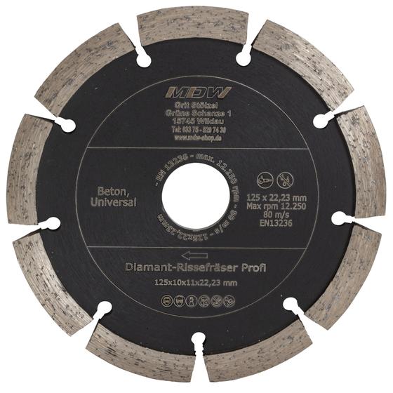 Diamant Rissefräser <br> Ø 125 mm <br> Profi Qualität <br> Beton, Universal
