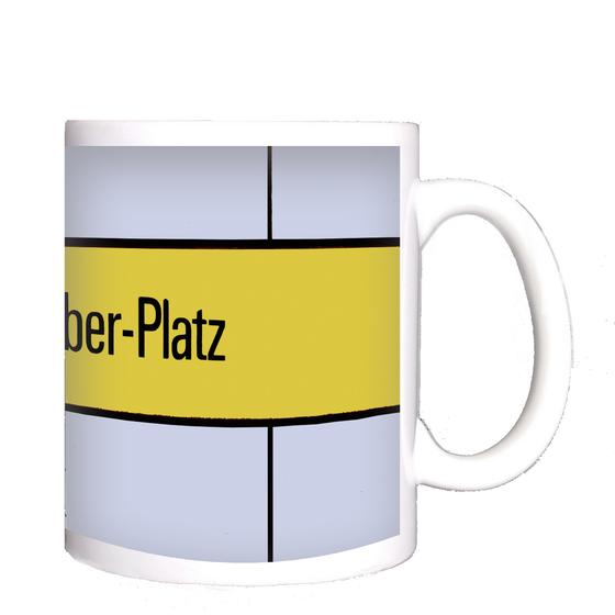 U-Bahn-Tasse München, U-banhhof Max-Weber-Platz, Bayerns Landeshauptstadt München, Kaffeetasse, Lieblingstasse, tom baecker, a-point-of-view, Haltestelle, Münchner U-Bahn, Geschenkidee, Geschenk für Münchnerin, kreative Geschenkidee