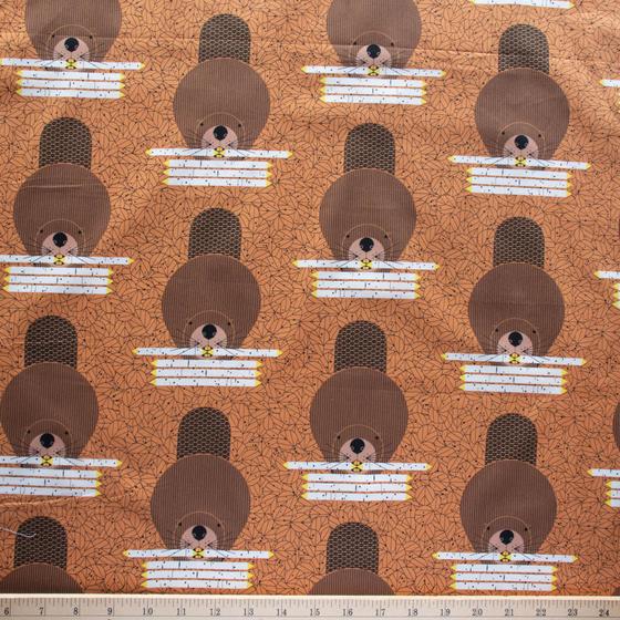 Birch Bio – Baumwolle - Lakehouse Vol. 2 - Dam Diligent Biber -  Charley Harper