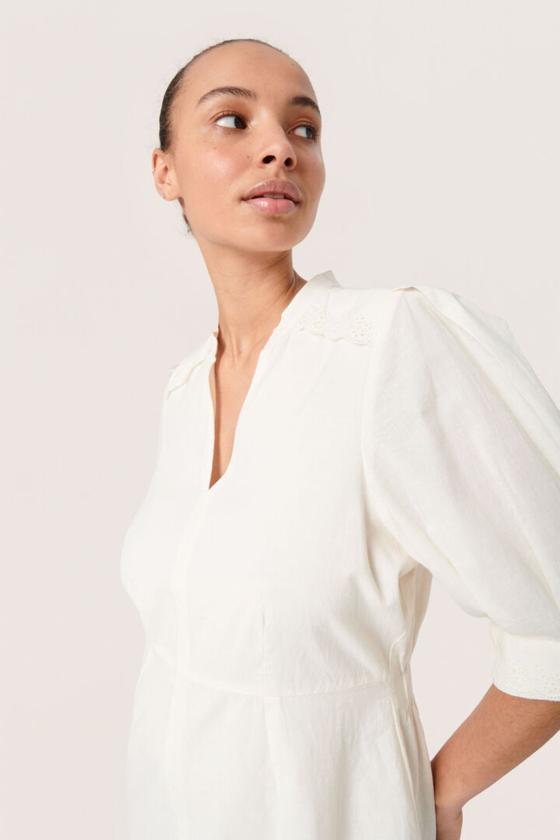 SOAKED IN LUXURY Kleid SLAnnabella 30407018 - altweiß