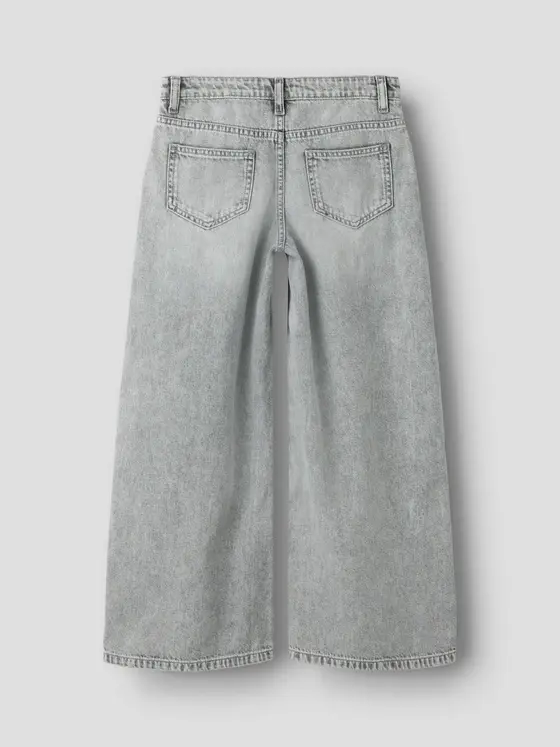 Name It X-Wide Bella Closure Jeans Light Grey Denim