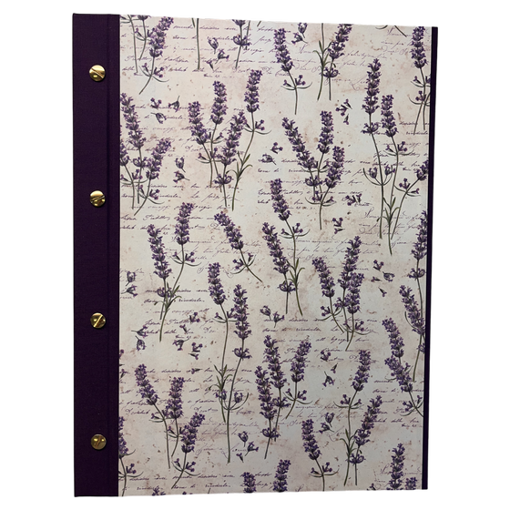 Schraubmappe - Lavendel, Italienisches Buntpapier