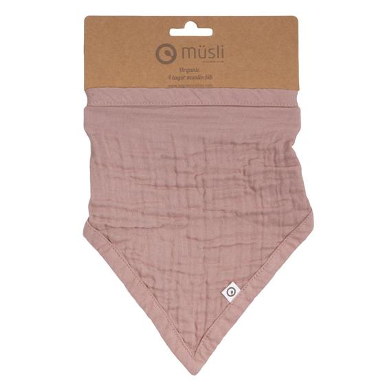 Müsli by Green Cotton Musselin Bib Rose Wood