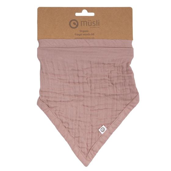 Müsli by Green Cotton Musselin Bib Rose Wood