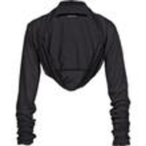 goldmarie Yoga Bolero Jacke Short LOVE IS MY SUPERPOWER lila Label - anthrazit