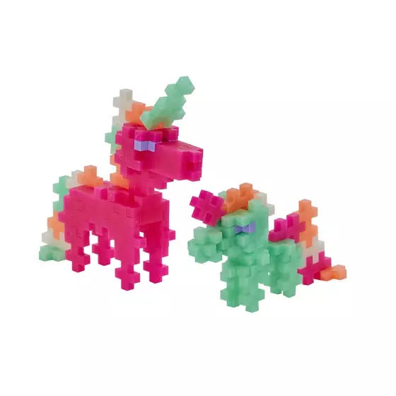 Plus Plus 100 Kreativ Bausteine Neon Einhorn