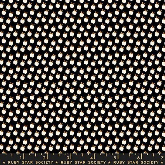 Catnap Ruby Star Society Stoffe kleine Äpfel in schwarz Taschenstoff