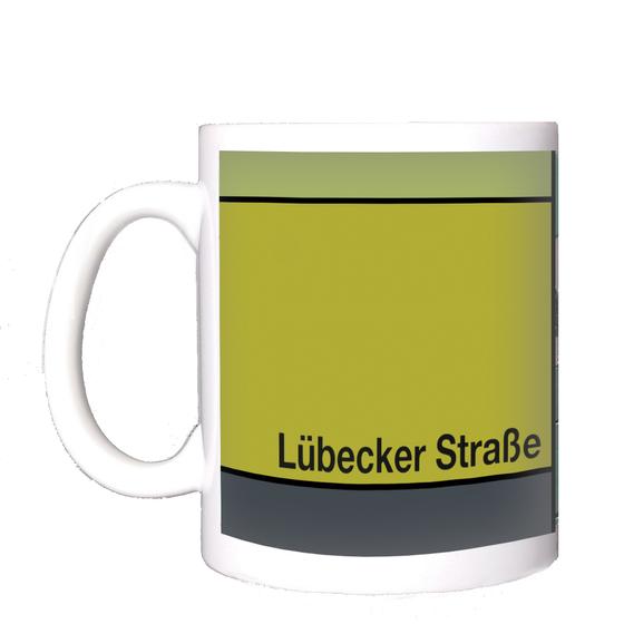 U-Bahn Kaffeebecher Kaffeetasse U-Bahnhof Lübecker Straße, Linie U1, U3, tom bäcker, Geschenkidee Hamburg, #lieblingstasse, Hohenfelde, Wartenau, Lohmühlenstraße,  Berliner Tor, Uhlandstraße