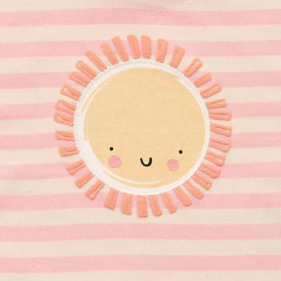 Sense Organics T-Shirt Sophie Sun Pastel Pink Stripes