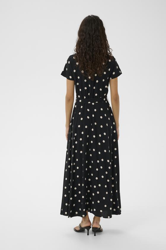 SOAKED Maxi Kleid gepunktet SLArjana 30404807 - schwarz-creme