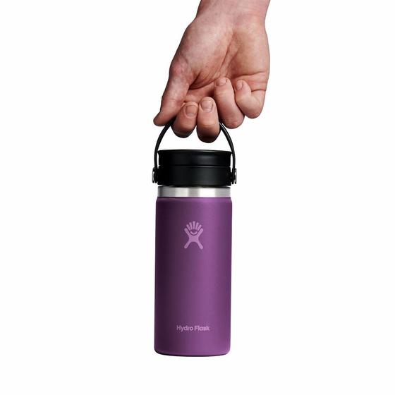 Hydro Flask 16OZ Beachplum Purple, 473 ml, Flex Kappe für Kaffee oder Tee