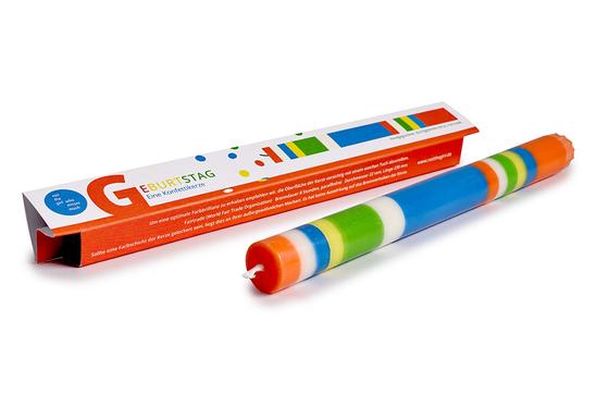 Kleine bunte Kerze Konfetti