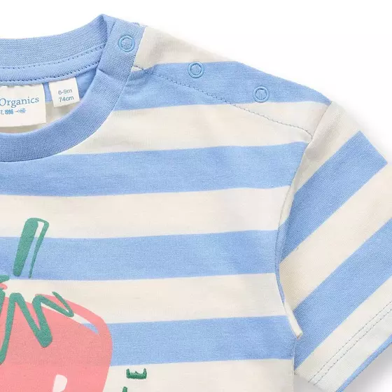 Sense Organics T-Shirt Sophie Strawberry Hyacinth Stripe