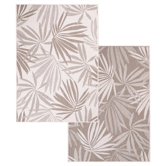 DUO Rug wendbarer Teppich creme braun