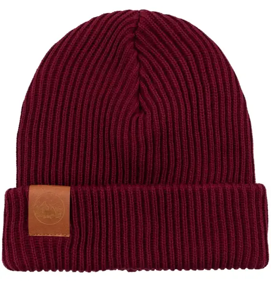Hat warm thick, Burgundy 100% Biobaumwolle