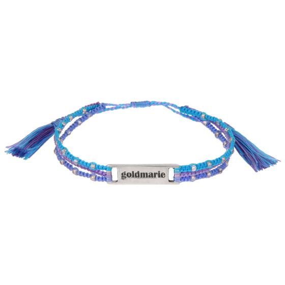 goldmarie Armband 925er Silber GOLDMARIE - Nylon geflochten - blau-beere-petrol
