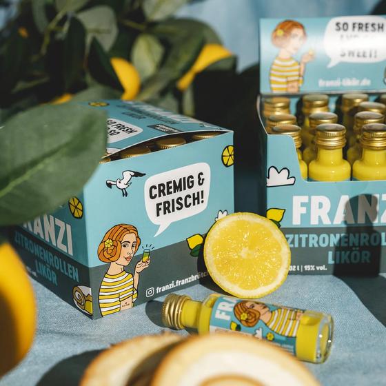 FRANZI Zitronenrollen Likör - 20ml - VEGAN
