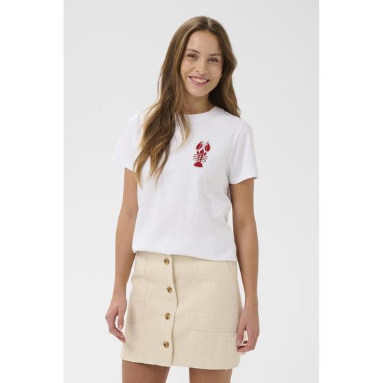 SAINT TROPEZ T-Shirt mit Hummer Stickerei ReannaSZ 30515235 - weiß-rot