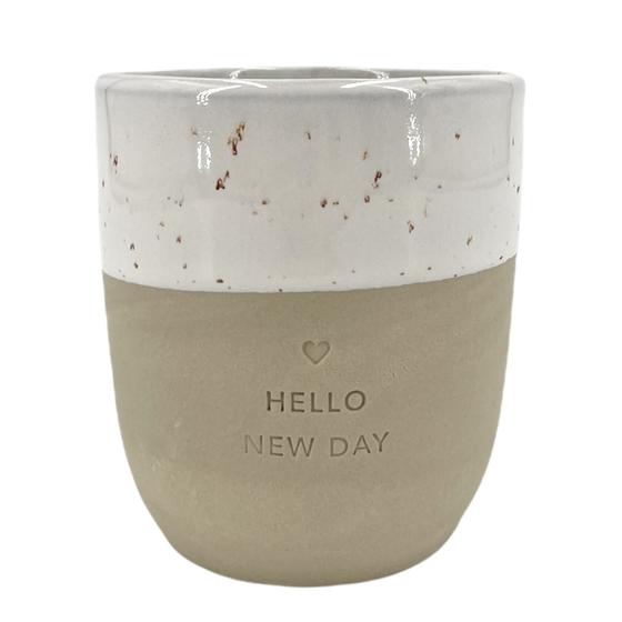 Eulenschnitt Becher HELLO NEW DAY