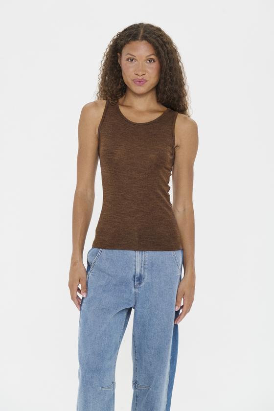 SAINT TROPEZ Tank Top GarimaSZ 30513524 - mokka Melange