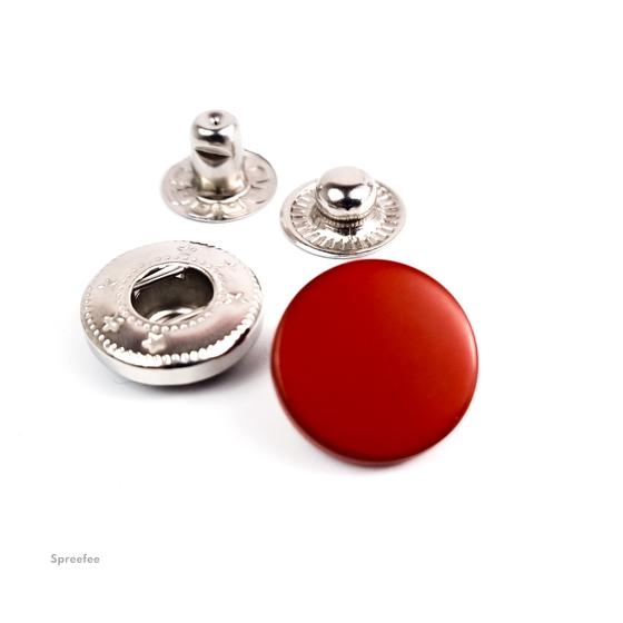 Druckknopf silber farbig