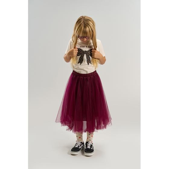 The New Skirt Peaven Mesh Burgundy