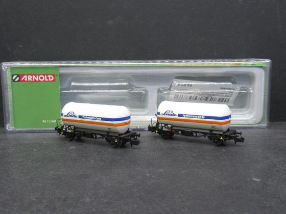 Arnold (Hornby) 6603 2.tlg. Set 2achs. Gaskesselwagen Linde DB Spur N OVP