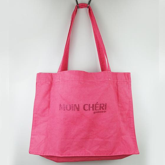 goldmarie Canvas Tasche MOIN CHÉRI - pastell pink - 35x48cm