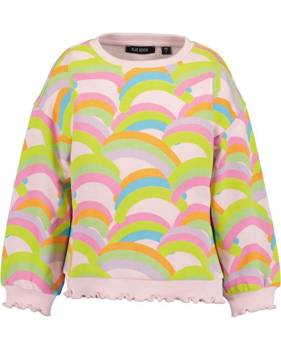 Sweatshirt "Regenbogen", Baumwolle, rosa