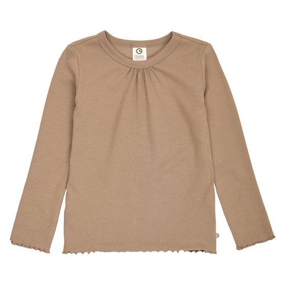 Müsli by Green Cotton Baby Cozy Me Ripp Deco Lagarm Shirt Baroque Walnut