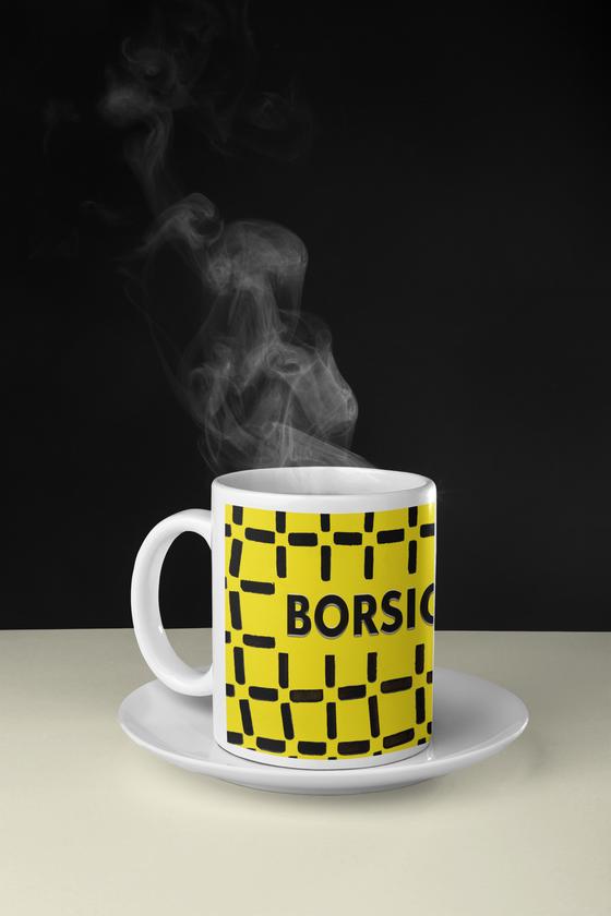 U-Bahn Dortmund Kaffeebecher Kaffeetasse U-Bahnhof Borsigplatz Linie U44 von tom bäcker Geschenkidee Fussballfan Fussball,  Heimspiel, Spieltag, Schwatzgelb, Fussballhauptstadt, Tempel, Stadion, Nordrhein Westfalen