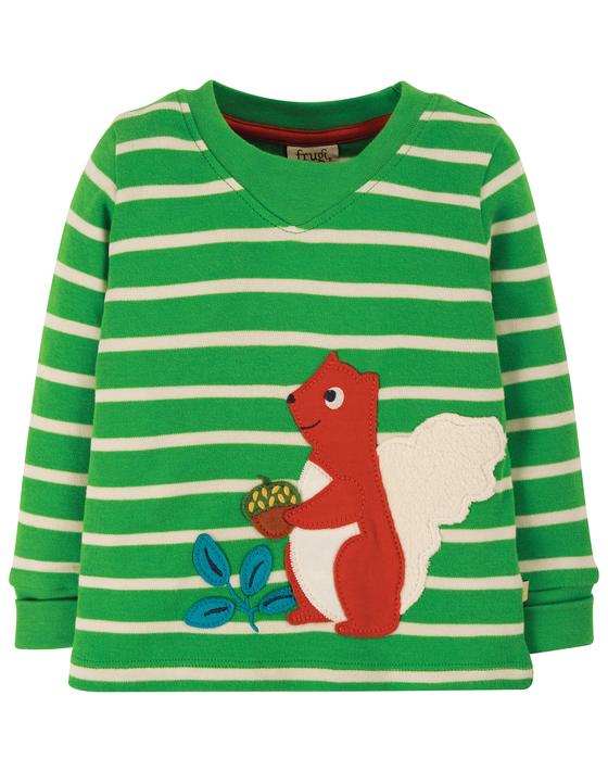 Langarmshirt mit Applikation "Eichhörnchen", Biobaumwolle, GOTS-zertifiziert